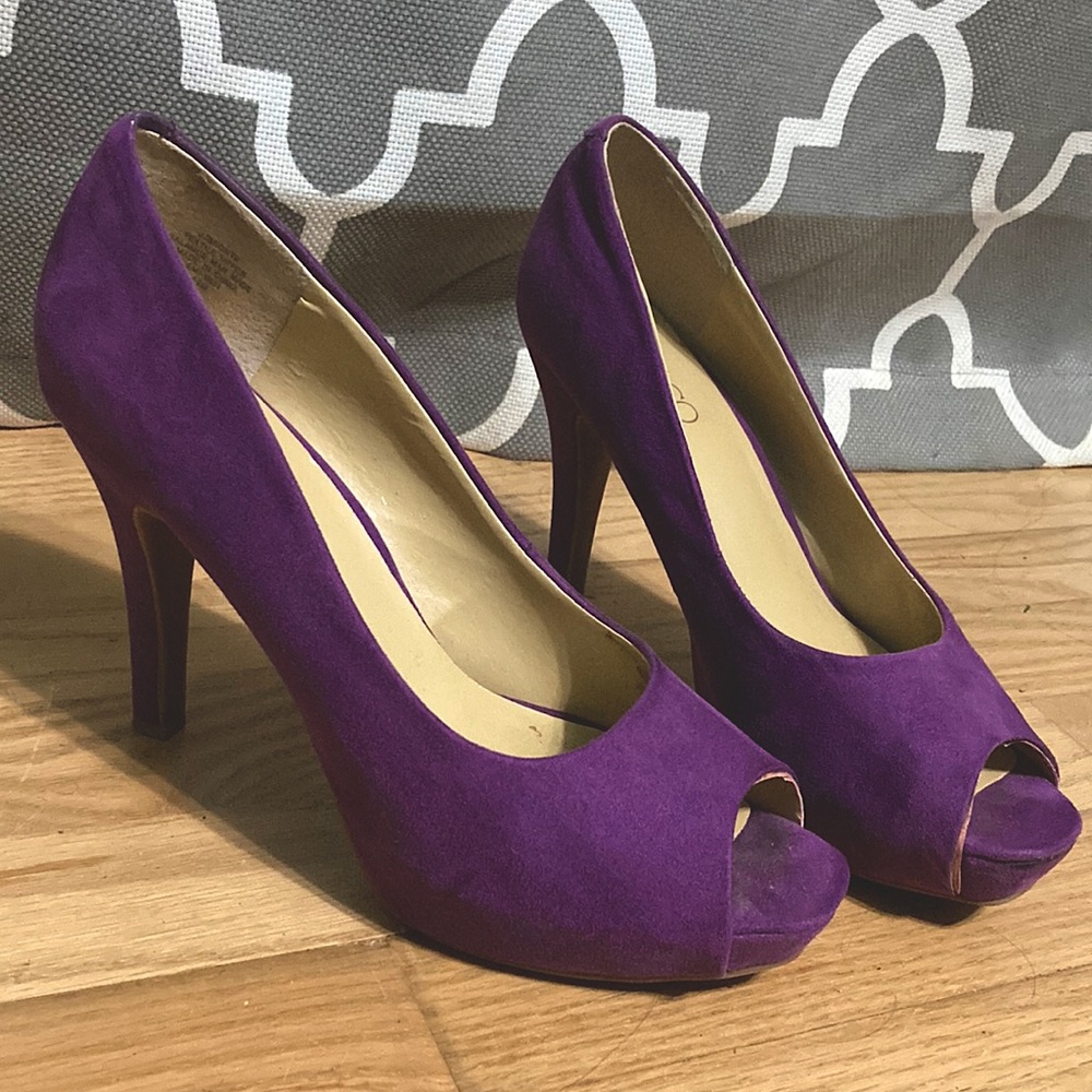 Nine & Co. Purple Velvet High Heels